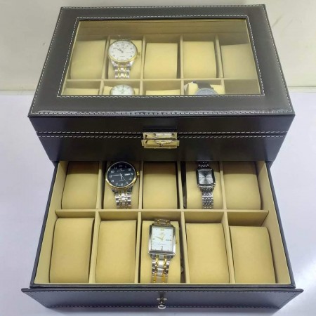 20 Slot Leather Watch Box