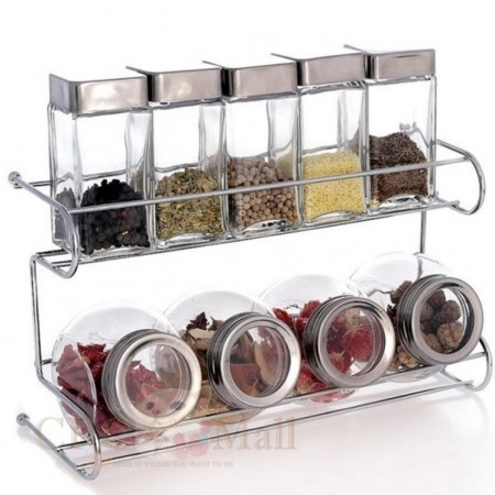 9 Pcs Spice Jar Set