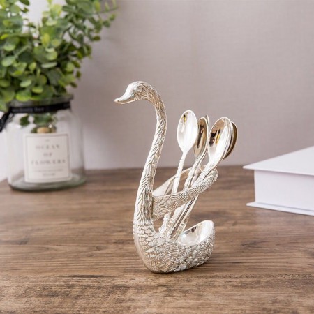 Swan Spoon Set Silver