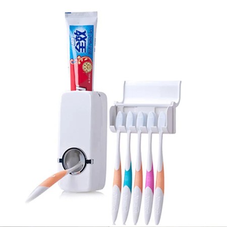 Touchme Toothpaste Dispenser and Brush Holder Set