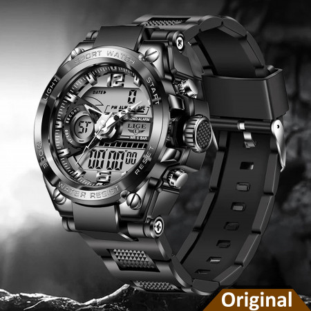 Military Grade Lige 892 sports watch Black