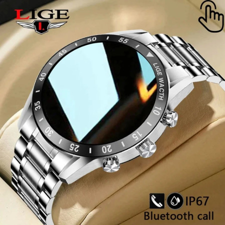 Lige 299 Amoled Smart Watch Silver