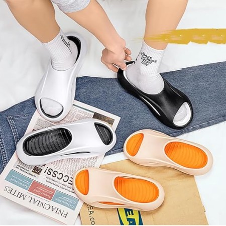 Unisex Cushioned Slippers Non-Slip Thick Sole Beach Sandals