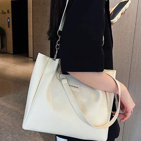 Signature Classic shoulder women's tote bags(white)
