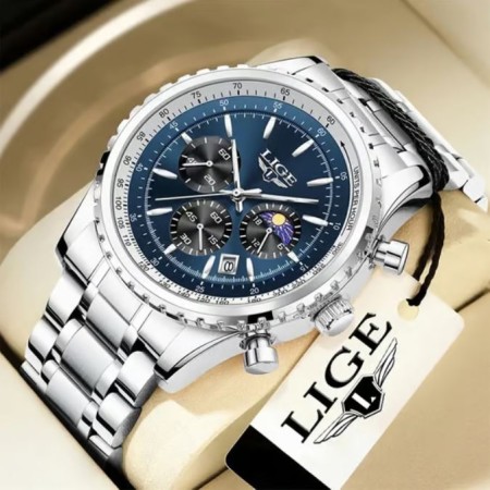 LIGE 2025 New(Blue) Men's Watches